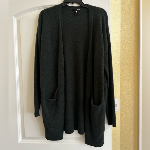 Aqua Cashmere Green Cardigan - Picture 3 of 4